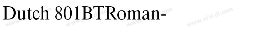 Dutch 801BTRoman字体转换